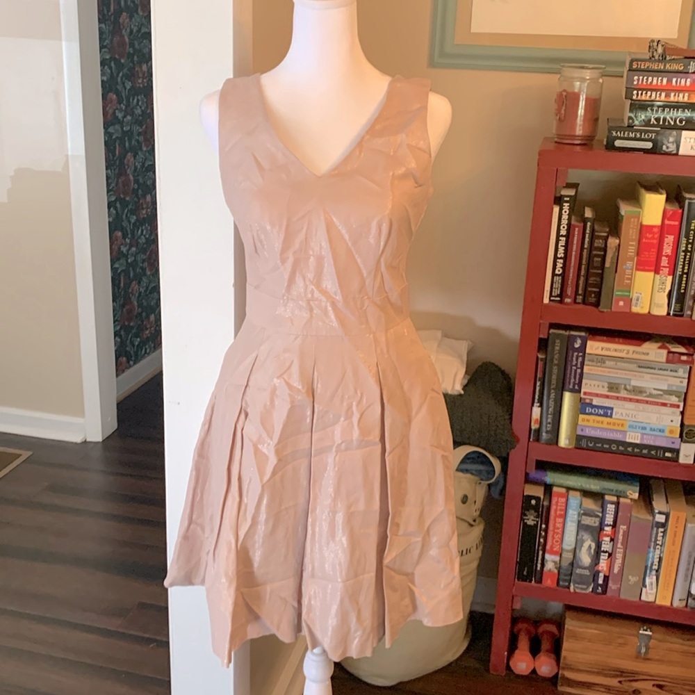 Pink cocktail dress, size 2. Knee length.